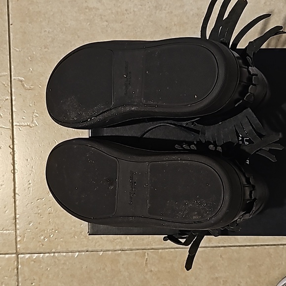 Saint Laurent Leather Trim Accent Sneakers - Picture 9 of 9